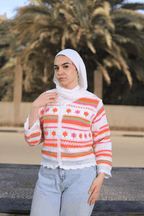 Flowy Turkish Orange Cardigan - hava