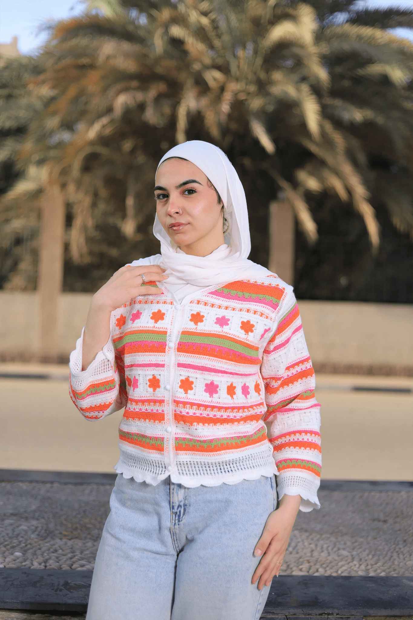 Flowy Turkish Orange Cardigan - hava