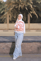 Flowy Turkish Orange Cardigan - hava