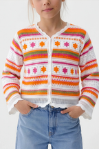 Flowy Turkish Orange Cardigan For Kids - hava