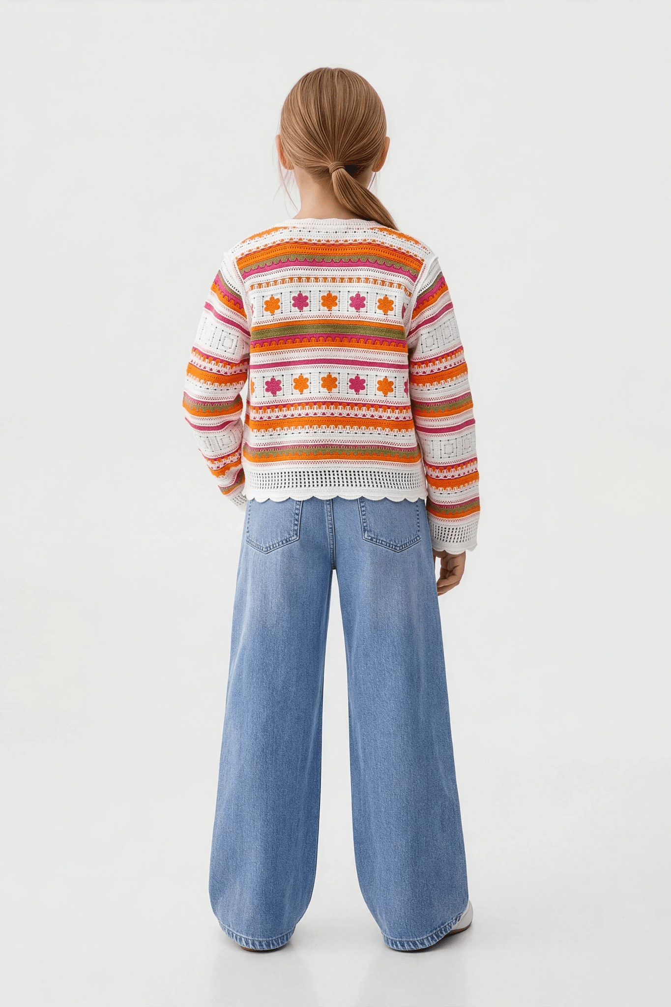 Flowy Turkish Orange Cardigan For Kids - hava