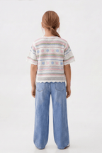 Flowy Turkish Pink Blouse For Kids - hava
