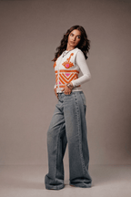 Orange Vest With Soft Details - hava