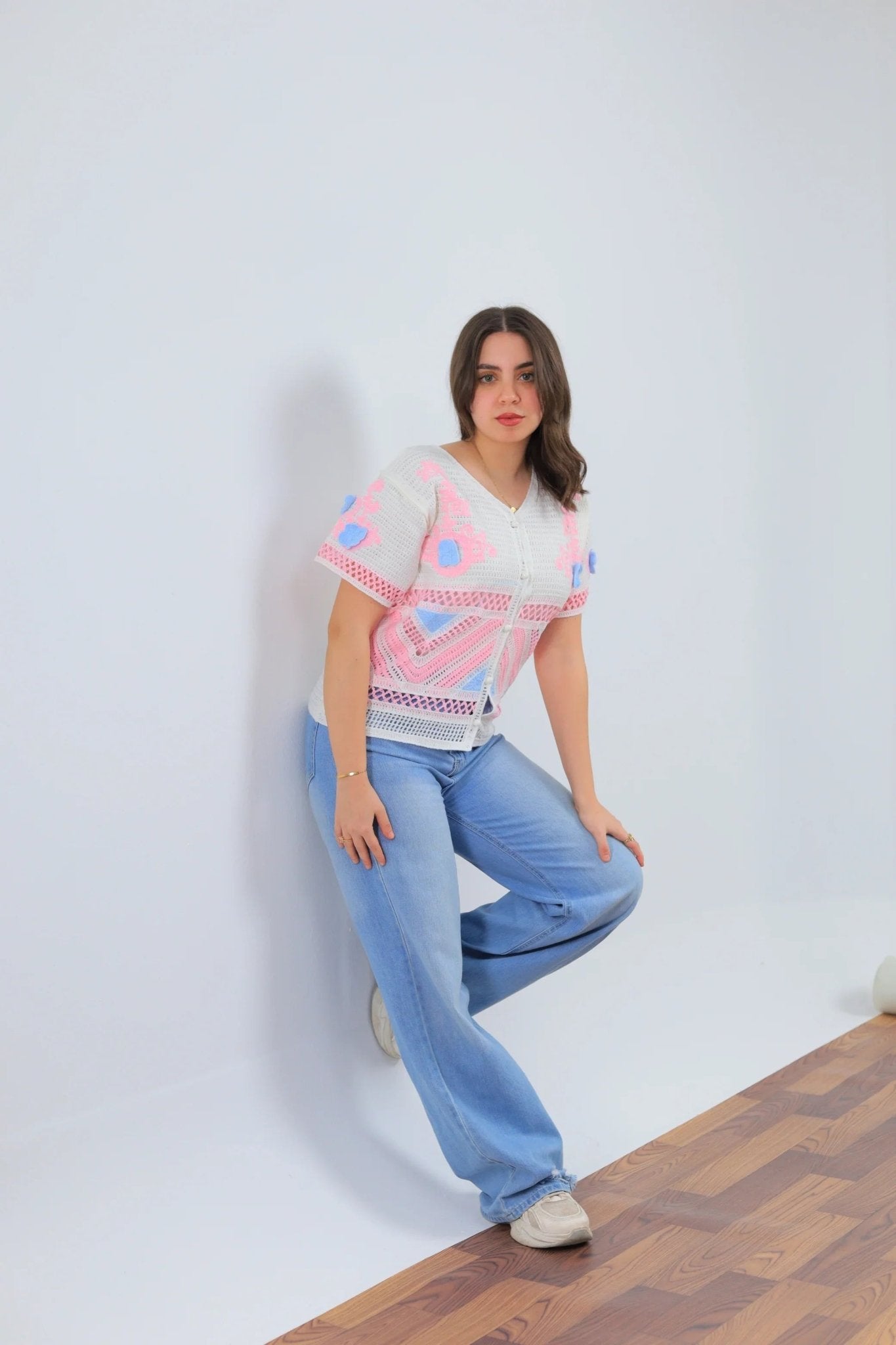 Pink Blouse With Soft Details - hava