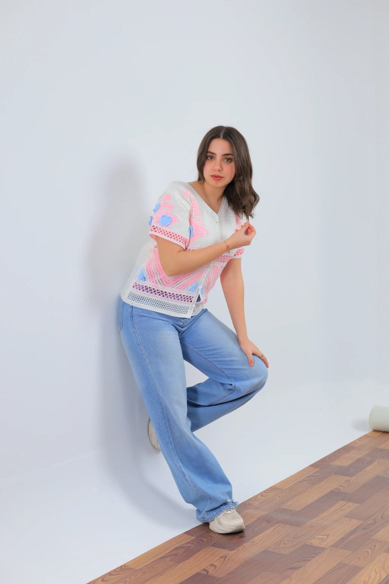Pink Blouse With Soft Details - hava