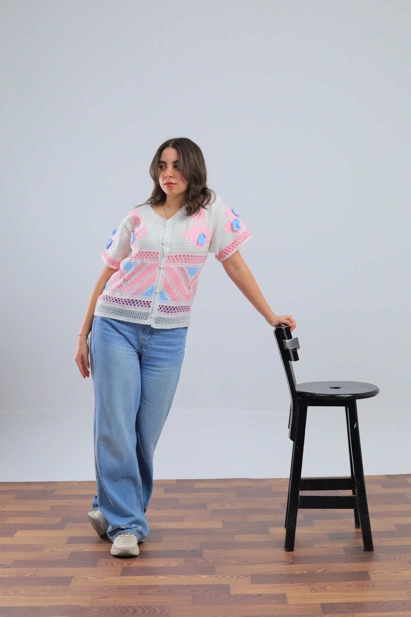 Pink Blouse With Soft Details - hava